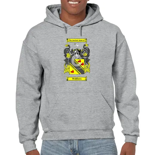 Wolthers Grey Unisex Coat of Arms Hooded Sweatshirt