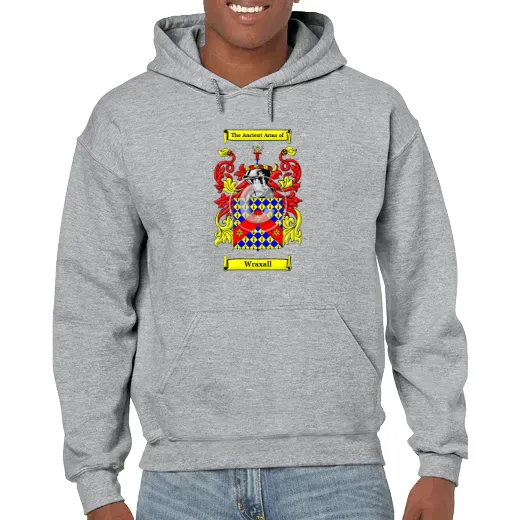 Wraxall Grey Unisex Coat of Arms Hooded Sweatshirt