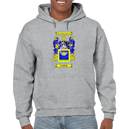 Zondagh Grey Unisex Coat of Arms Hooded Sweatshirt