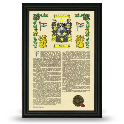 Aarsen Armorial History Framed - Black