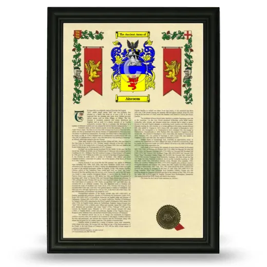 Aiscoom Armorial History Framed - Black