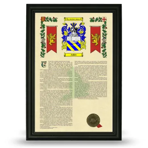 Ankes Armorial History Framed - Black