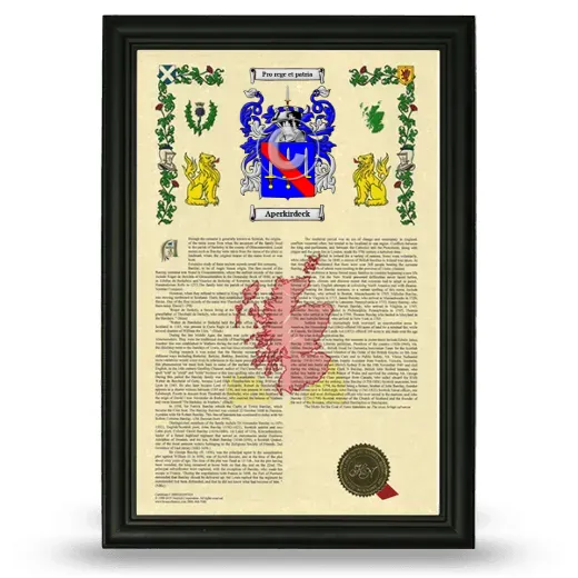 Aperkirdeck Armorial History Framed - Black