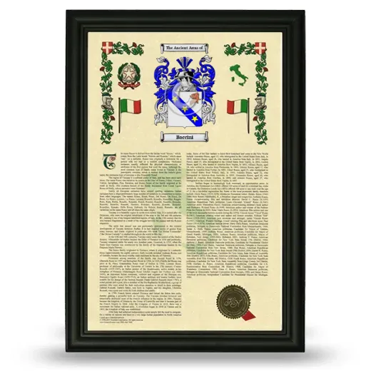 Baccini Armorial History Framed - Black
