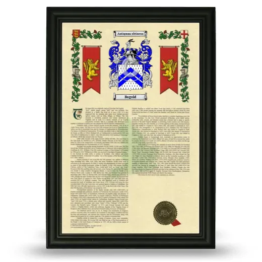 Bagold Armorial History Framed - Black