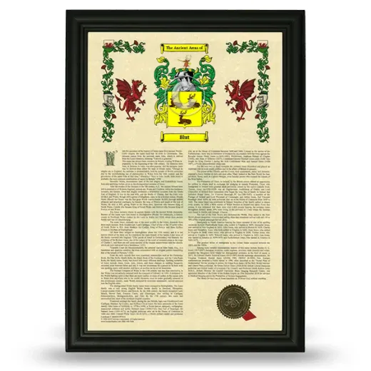 Blut Armorial History Framed - Black