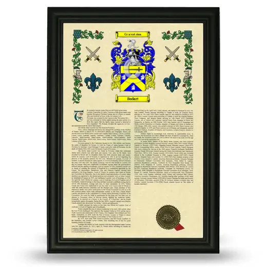 Bodart Armorial History Framed - Black