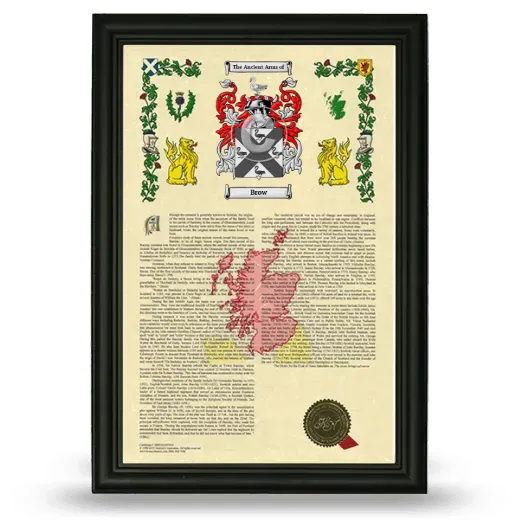 Brow Armorial History Framed - Black