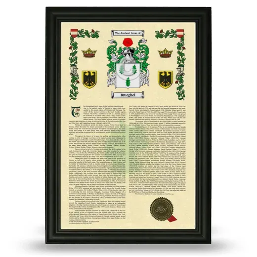 Brueghel Armorial History Framed - Black