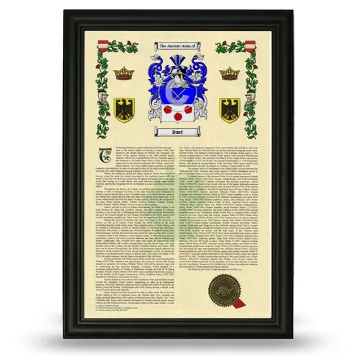 Buré Armorial History Framed - Black