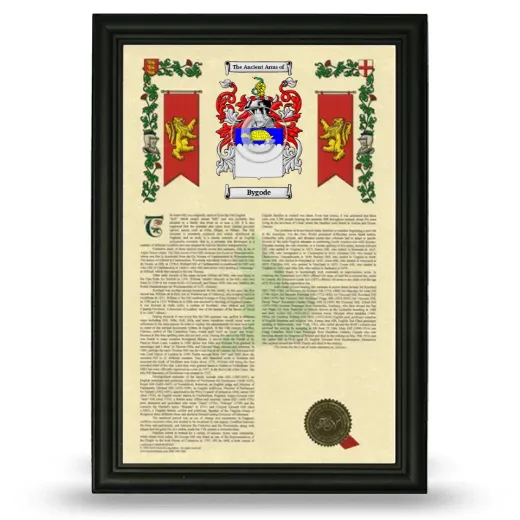 Bygode Armorial History Framed - Black
