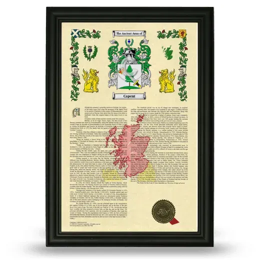 Capent Armorial History Framed - Black