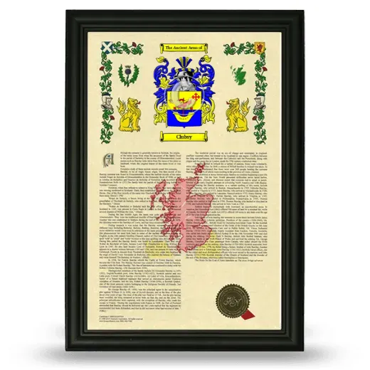 Clubsy Armorial History Framed - Black