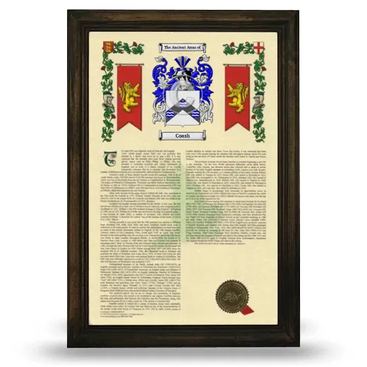 Coash Armorial History Framed - Brown