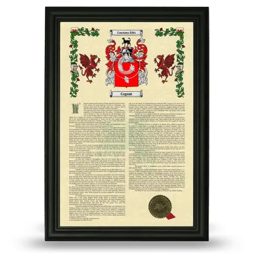 Cogant Armorial History Framed - Black