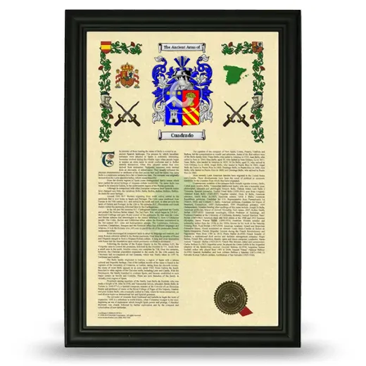 Cuadrado Armorial History Framed - Black