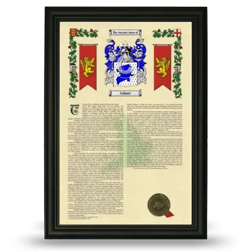 Cubart Armorial History Framed - Black