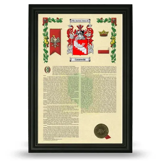 Czyzewski Armorial History Framed - Black