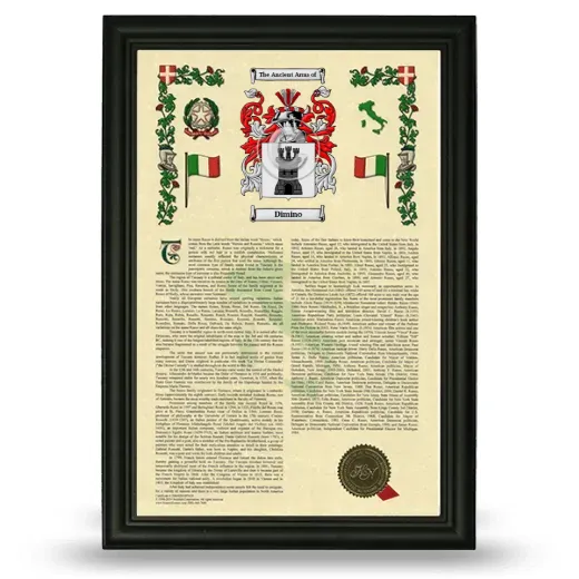 Dimino Armorial History Framed - Black