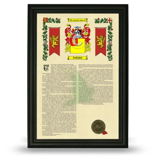 Dodmind Armorial History Framed - Black