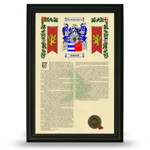 Dodswell Armorial History Framed - Black