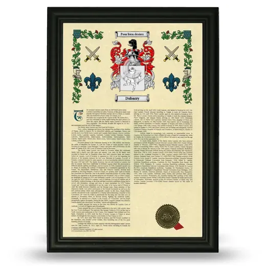 Dubarry Armorial History Framed - Black