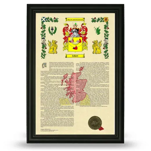 Eckert Armorial History Framed - Black