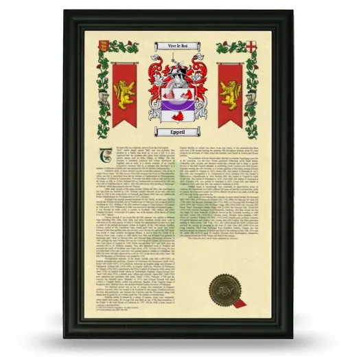 Eppeil Armorial History Framed - Black