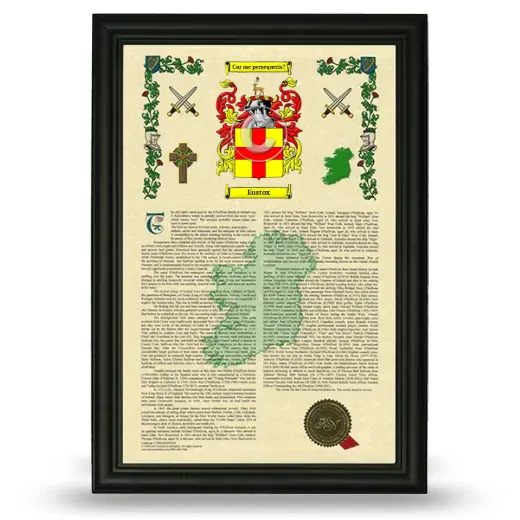 Eustox Armorial History Framed - Black