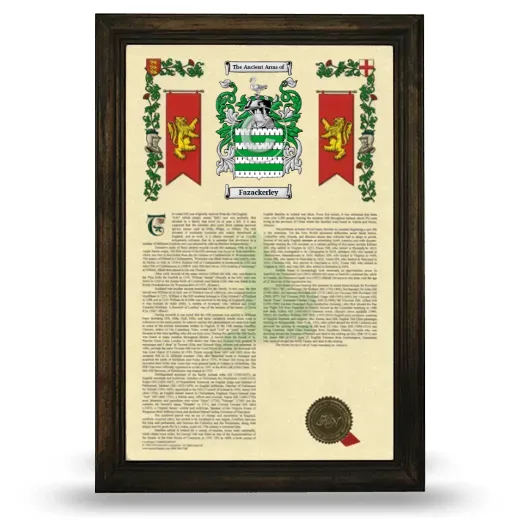 Fazackerley Armorial History Framed - Brown