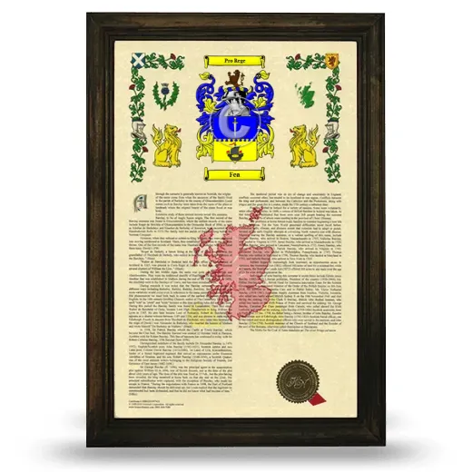 Fea Armorial History Framed - Brown