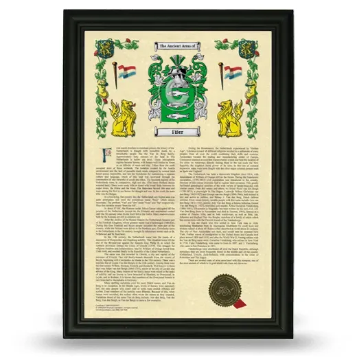 Fišer Armorial History Framed - Black