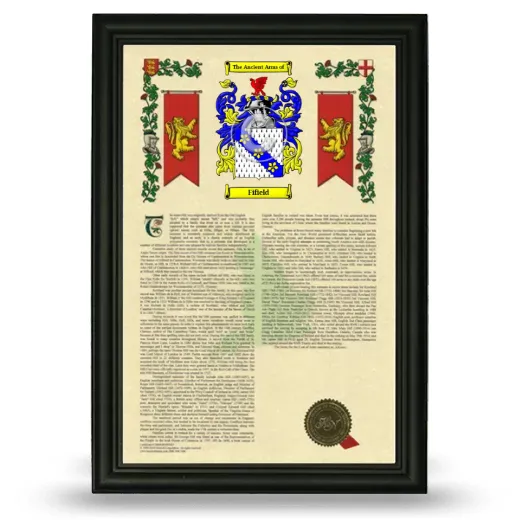 Fifield Armorial History Framed - Black