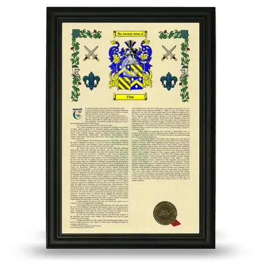 Fios Armorial History Framed - Black