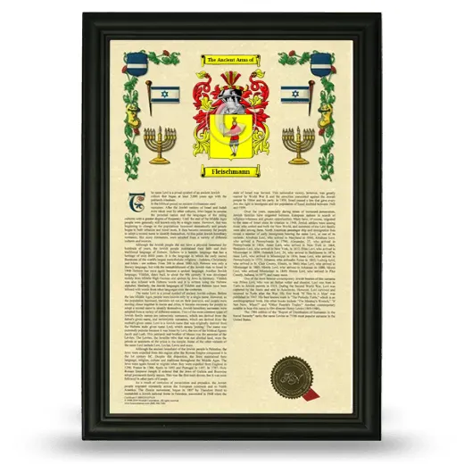 Fleischmann Armorial History Framed - Black