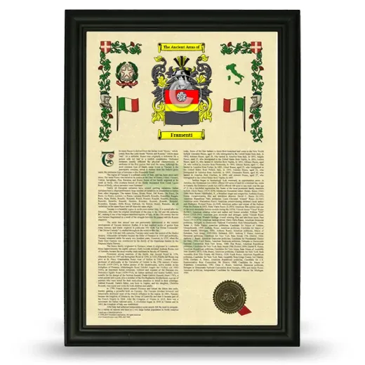 Framenti Armorial History Framed - Black