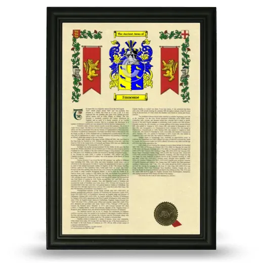 Francome Armorial History Framed - Black