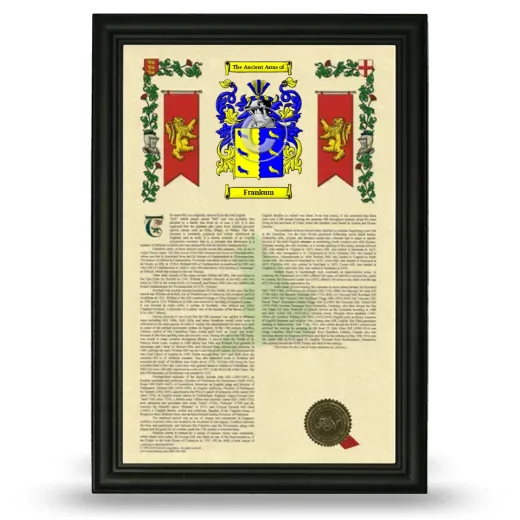 Frankum Armorial History Framed - Black