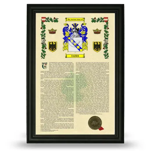 Froelick Armorial History Framed - Black