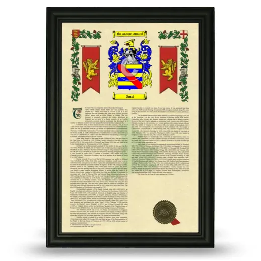 Gant Armorial History Framed - Black