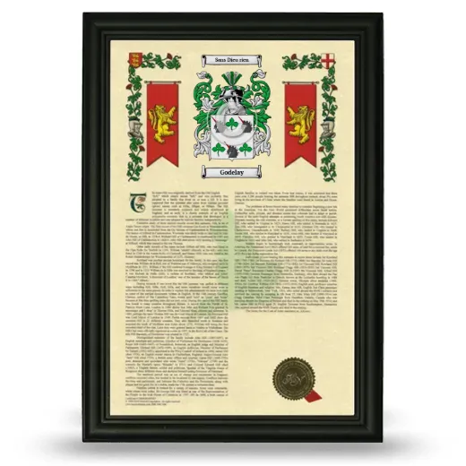 Godelay Armorial History Framed - Black