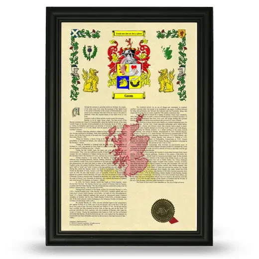 Goon Armorial History Framed - Black