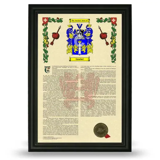 Graebel Armorial History Framed - Black