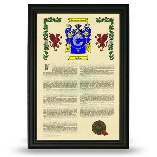 Guilim Armorial History Framed - Black