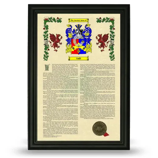 Guilt Armorial History Framed - Black
