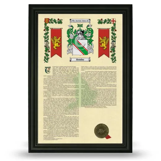Handay Armorial History Framed - Black