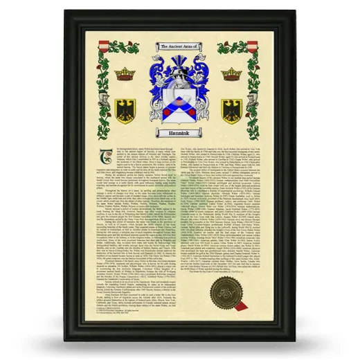 Hannink Armorial History Framed - Black