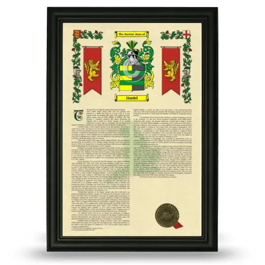 Hardel Armorial History Framed - Black