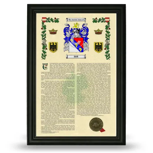 Heft Armorial History Framed - Black