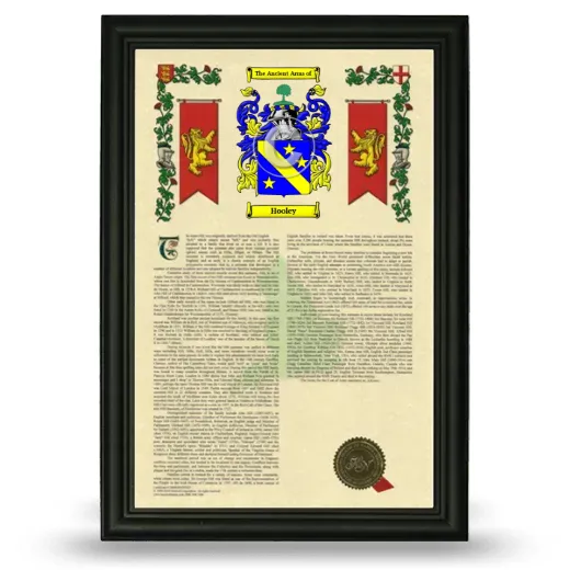 Hooley Armorial History Framed - Black